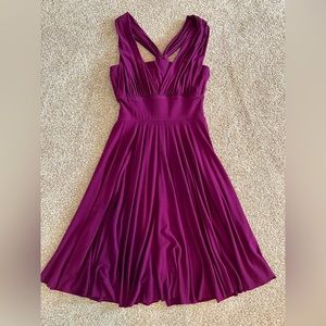 Wear 5 different ways, rich purple White House Black Market dress, size 00